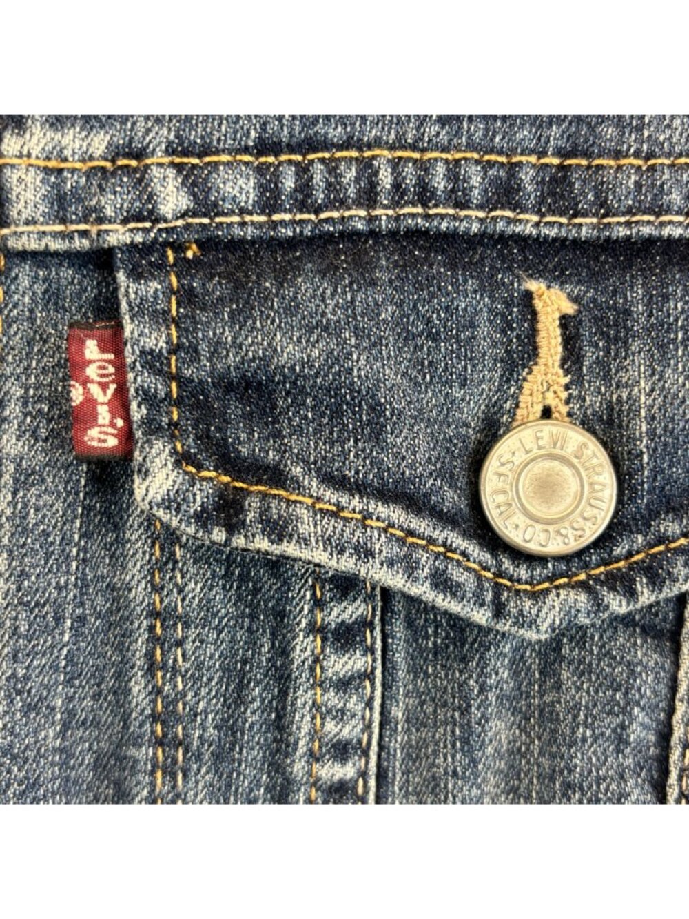 Levis Strauss Womens Size Medium Jean Jacket Vintage Denim Trucker - Picture 3 of 13